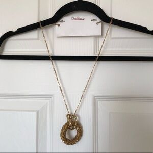 Gold Rope Knot Pendant Necklace